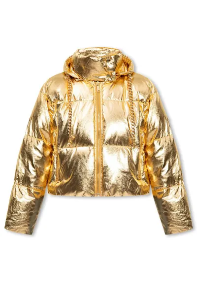 Michael Michael Kors Zip-fastening Padded Jacket In Gold