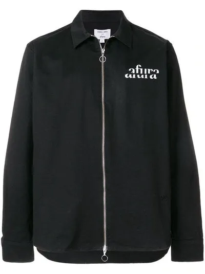 Soulland Zipped Logo Lightweight Jacket In Black