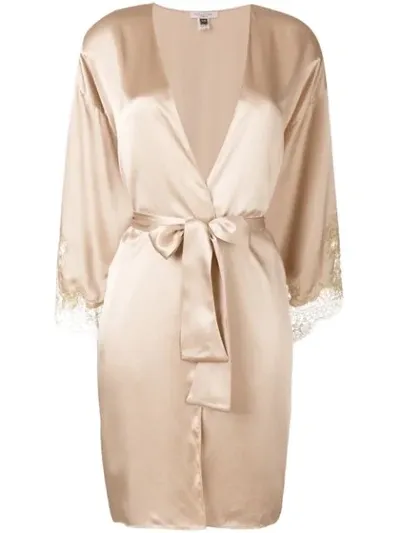 Gilda & Pearl Gina Short Kimono In  Almond