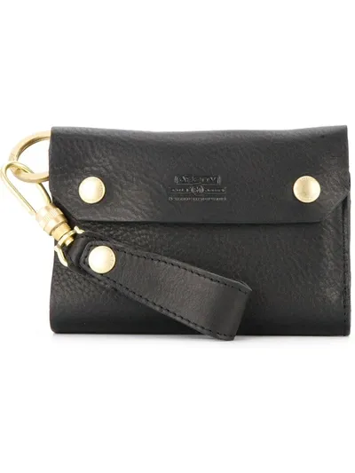 As2ov Oiled Shrink Short Wallet In Black