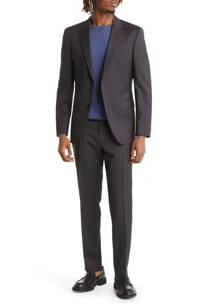 Hugo Boss Virgin Wool Suit In Grau