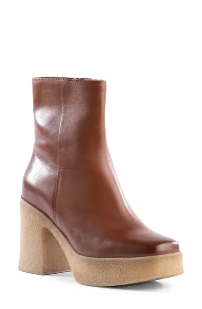 Seychelles Navigate Platform Bootie In Cognac