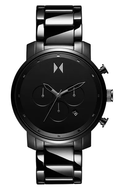 Mvmt Men's Chrono Ceramic Black Bracelet Watch, 45mm