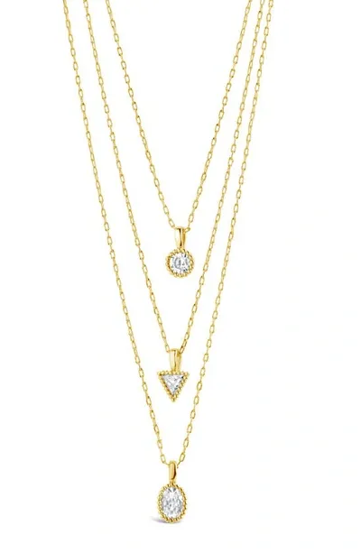 Sterling Forever Julie Layered Pendant Necklace, 18-20 In Gold