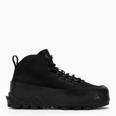 Roa Black Lace-up Boot