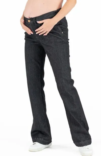 Cache Coeur Sabrina High Waist Flare Maternity Jeans In Black