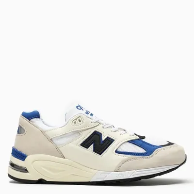 New Balance Cream/blue 990v2 Teddy Santis Sneakers In Multicolor