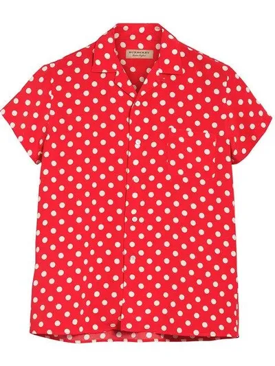 Burberry Polka Dot Short Sleeved Shirt