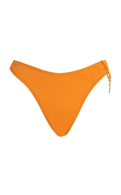 Jacquemus Le Bas De Maillot Signat Bikini Bottom In Orange