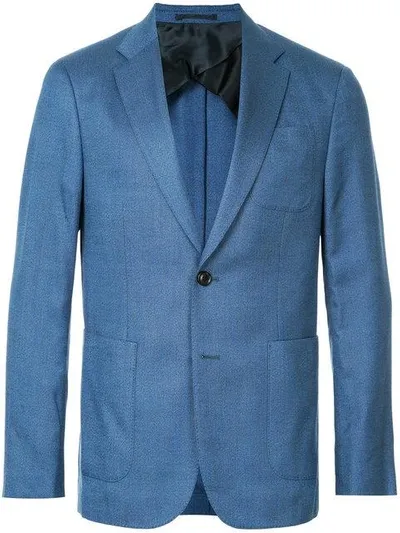 Cerruti 1881 Tonal Striped Blazer In Blue