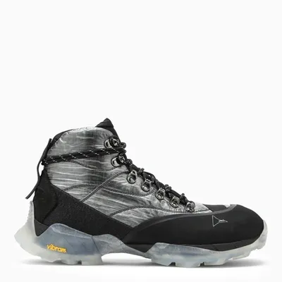 Roa Silver/black Lace-up Boot