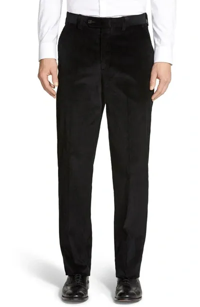 Berle Italian 8 Wale Luxury Corduroy In Black