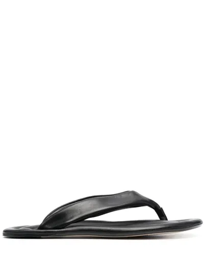 By Far 10mm Dasha Leather Flats In Black