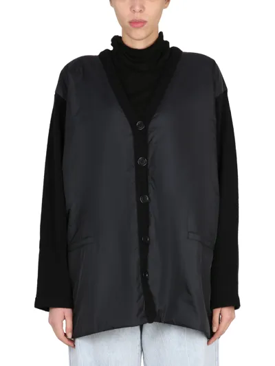 Aspesi V-neck Cardigan In Black