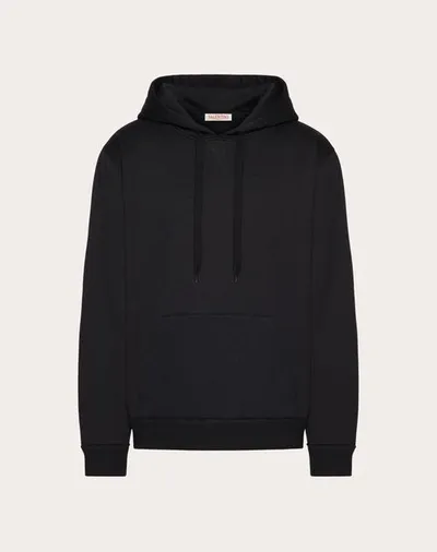 Valentino Cotton Hooded Sweatshirt With Black Untitled Studs