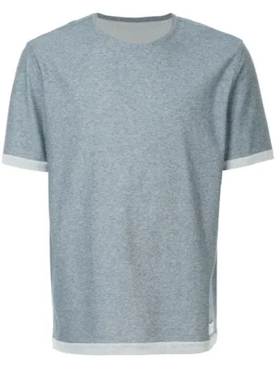 Cerruti 1881 Contrast Hem T-shirt In Blue