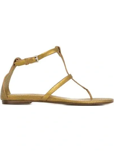 Del Carlo Metallic Flat Sandals