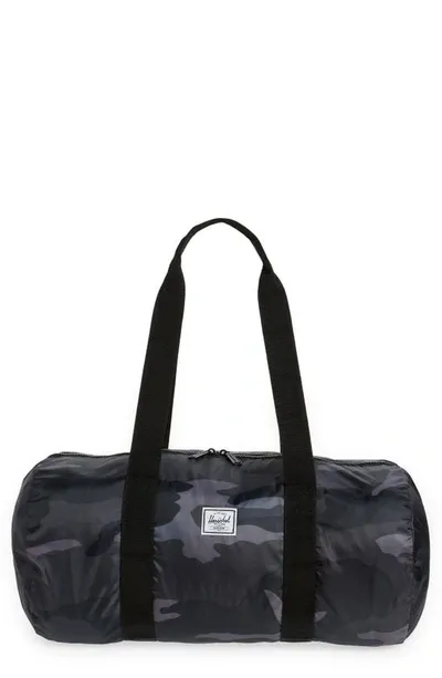 Herschel Supply Co Packable Water-resistant Duffle Bag In Black