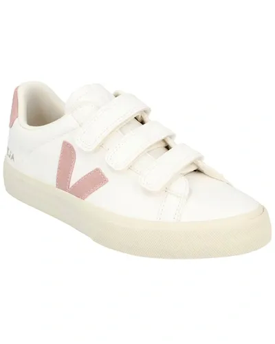 Veja Recife Logo Leather Sneaker In White