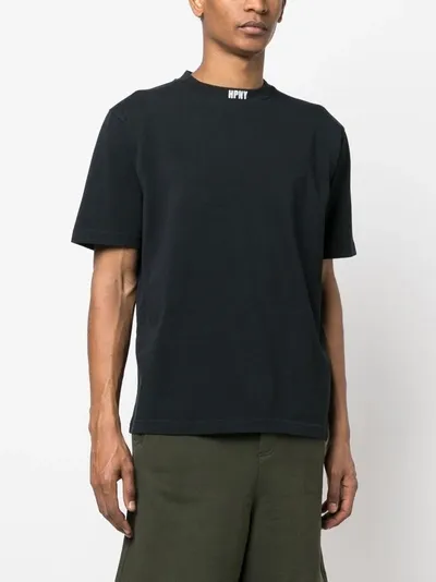 Heron Preston Black Logo Embroidered T-shirt