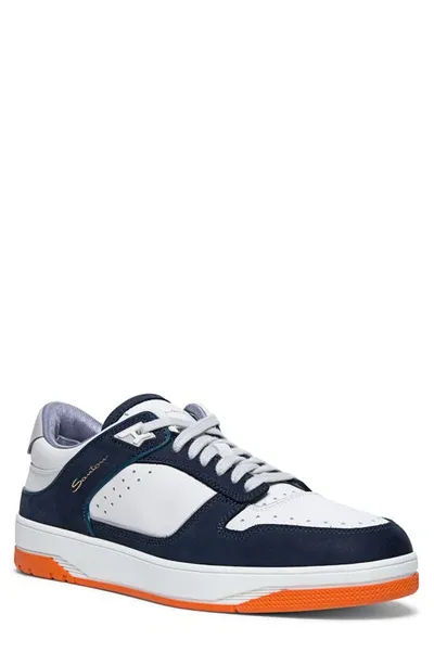 Santoni Goran Sneaker In Blue