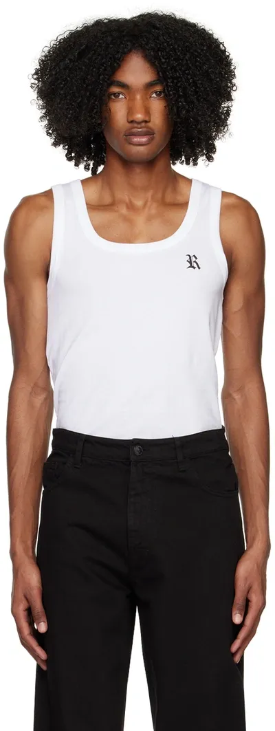 Raf Simons Man White Tank Tops