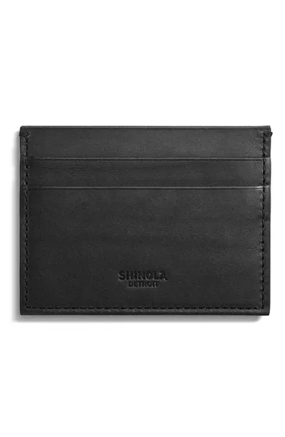 Shinola Five Pocket Card Case In Black