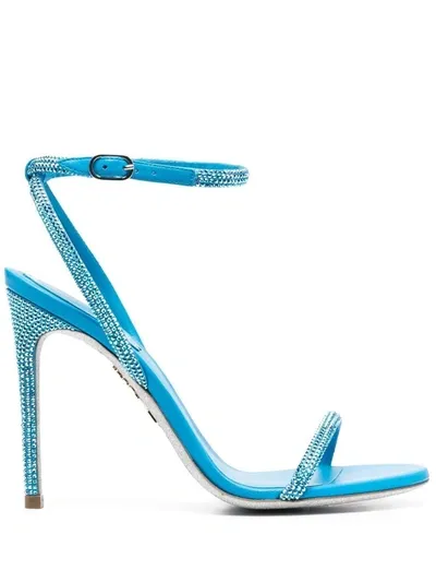 René Caovilla Ellabrita 100mm Sandals In Blue