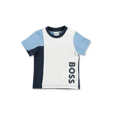 Hugo Boss Babies' T-shirt Con Stampa In Bianco