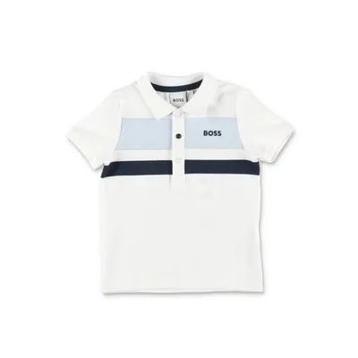 Hugo Boss Baby Boys White Logo Polo Shirt