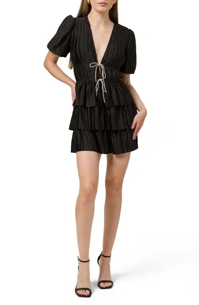 Wayf Thinking Of You Mini Dress In Black