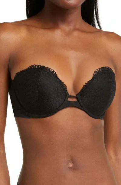 Skarlett Blue Rouse Full Coverage Lightly Lined Strapless Bra In Black