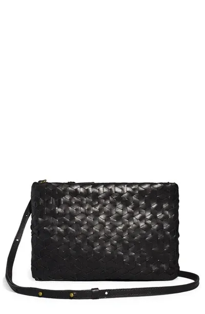 Madewell Puffy Woven Crossbody Bag In True Black