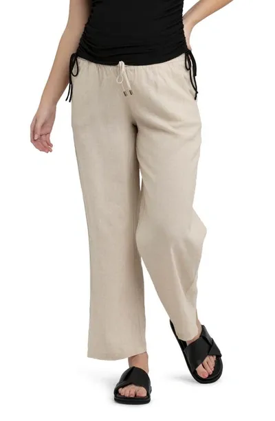 Ripe Maternity Indi Wide Leg Pant In Natural