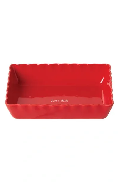 Kate Spade Make It Pop Rectangular Baking Dish In Red