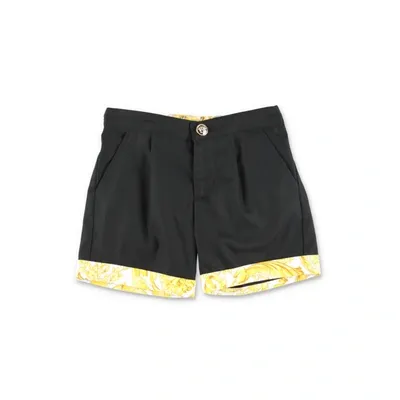 Versace Shorts Nero In Cotone Baby Boy