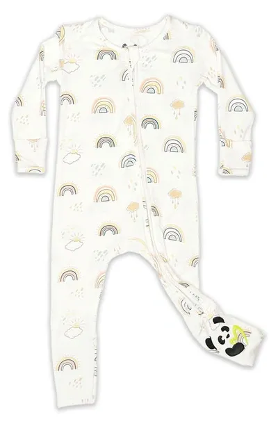 Bellabu Bear Baby Unisex Baby Polar Isle Blue Convertible Footie In Rainbows