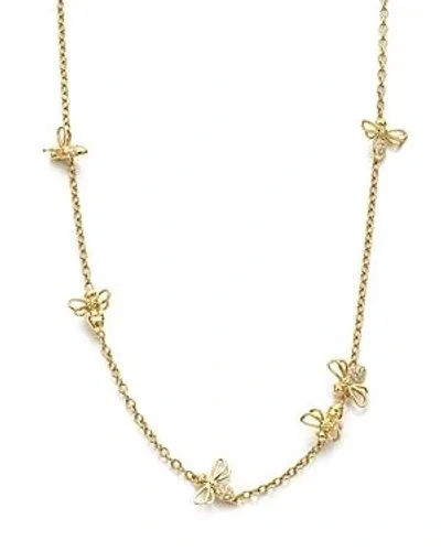 Temple St Clair 18k Yellow Gold Bee Chain Diamond Necklace, 18