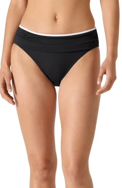 Tommy Bahama Island Cays Cabana High Waist Bikini Bottoms In Black