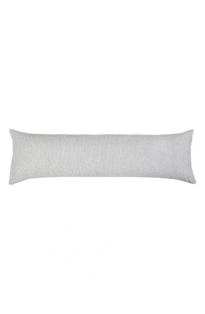 Pom Pom At Home Connor Stripe Linen & Cotton Body Pillow In Gray