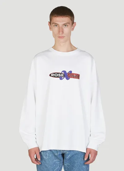 Martine Rose Oversized Long Sleeve T-shirt In White