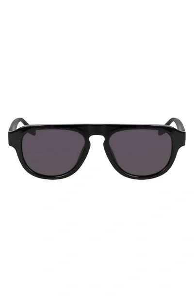 Converse Fluidity 53mm Aviator Sunglasses In Black