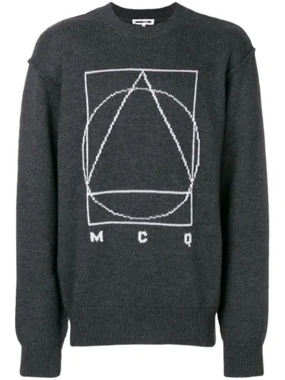 Mcq By Alexander Mcqueen Glyph Icon Sweater In Grey