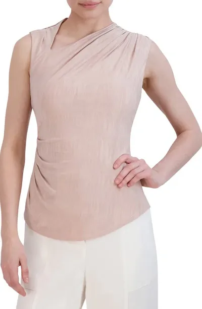 Bcbgmaxazria Asymmetric Pleat Tank In Pink