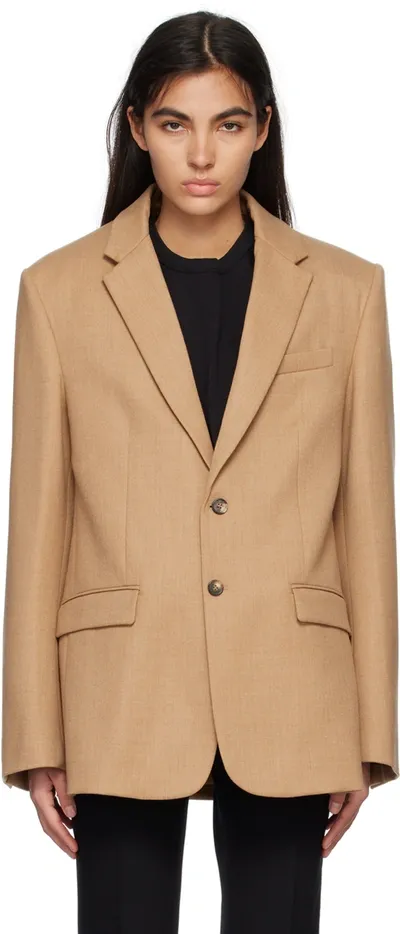 Wardrobe.nyc Tan Oversized Blazer In Beige