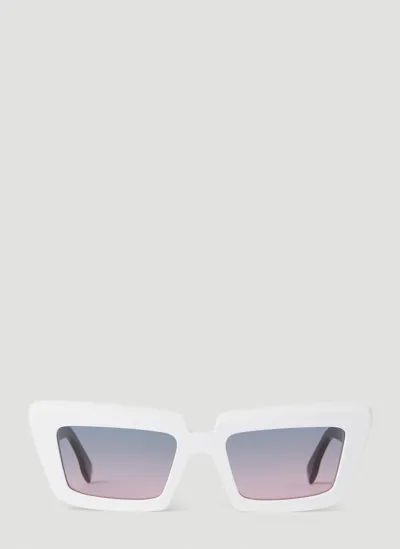 Retrosuperfuture Coccodrillo Square Frame Sunglasses In White