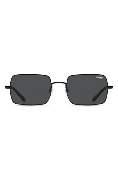 Quay Ttyl 41mm Gradient Polarized Square Sunglasses In Black