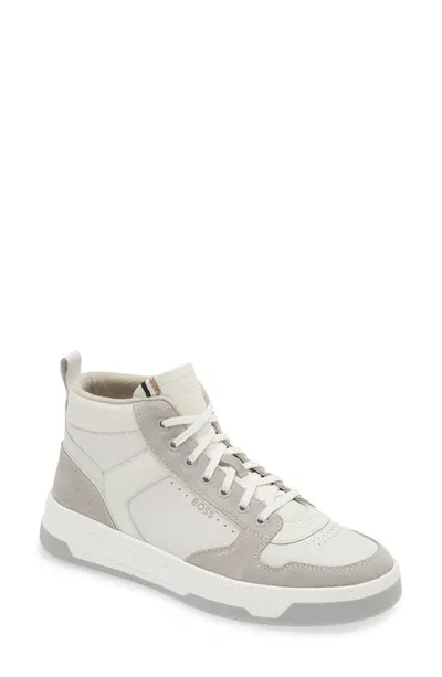 Hugo Boss Baltimore High Top Sneaker In White