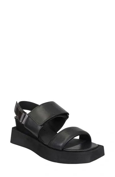 Naked Feet Paradox Slingback Wedge Sandal In Black