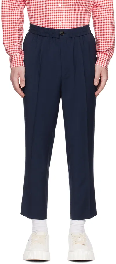 Ami Alexandre Mattiussi Elasticated Waist Pant Pants In Navy